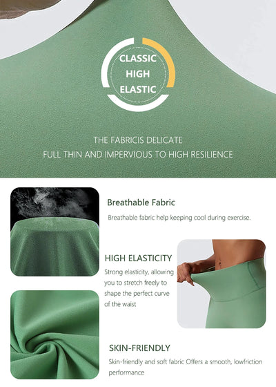 Buttery Soft Fabrics High Waist Leggings Gym Yoga Pants Running Workout Tights Push Up Sports Leggings Women
